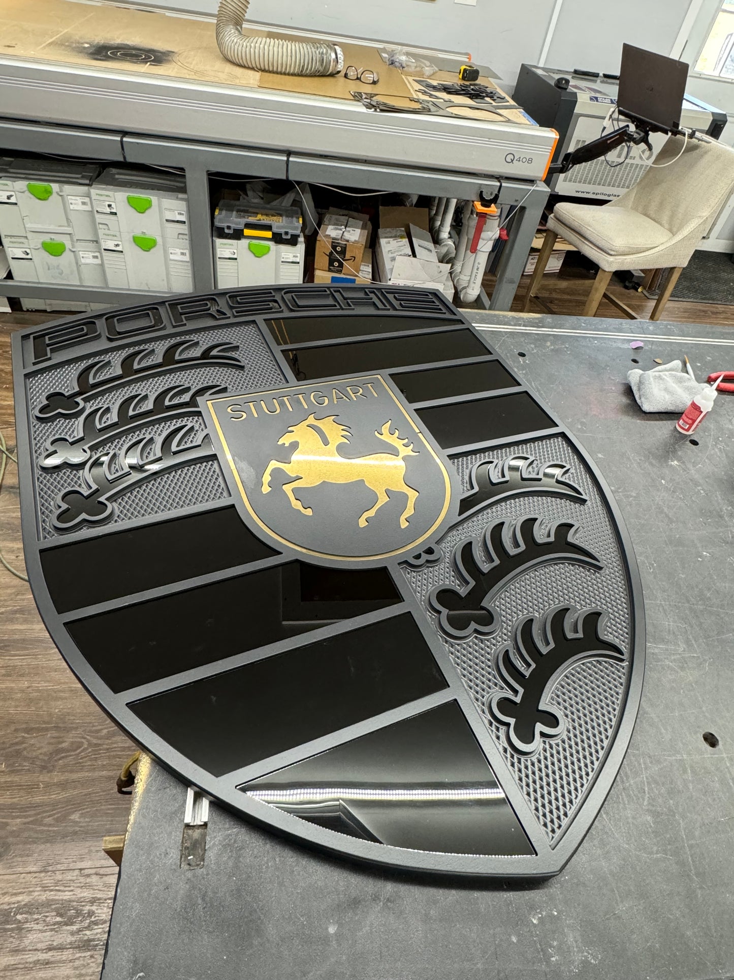 Porsche crest, Porsche Logo, Hood Emblem