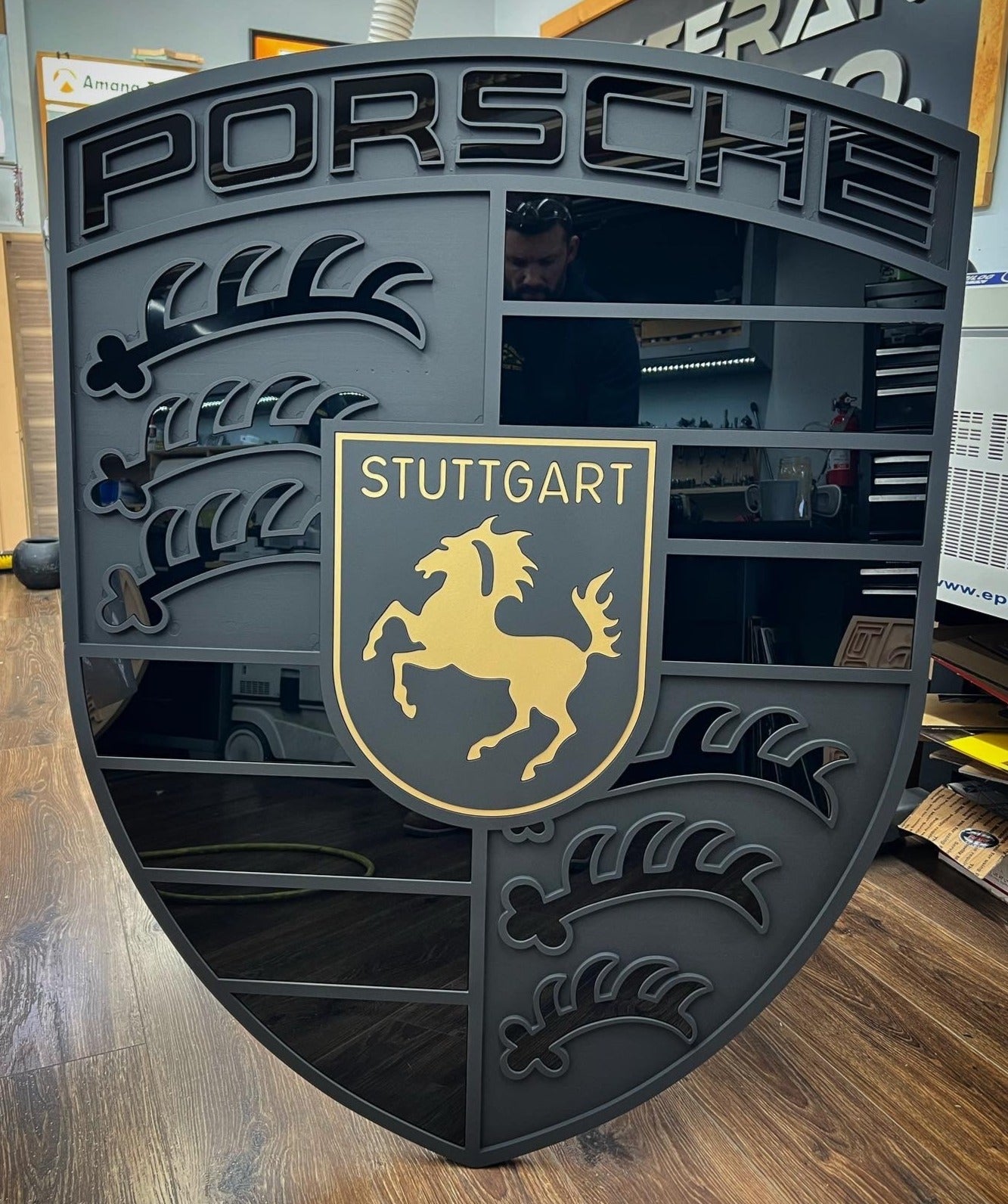 Porsche crest, Porsche Logo, Hood Emblem