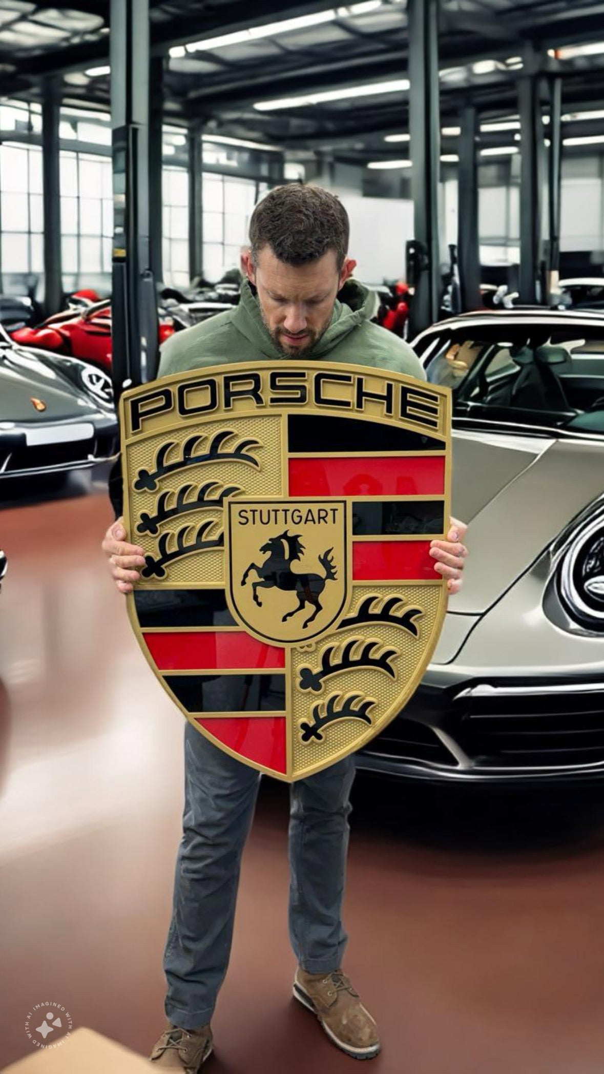 Porsche crest, Porsche Logo, Hood Emblem