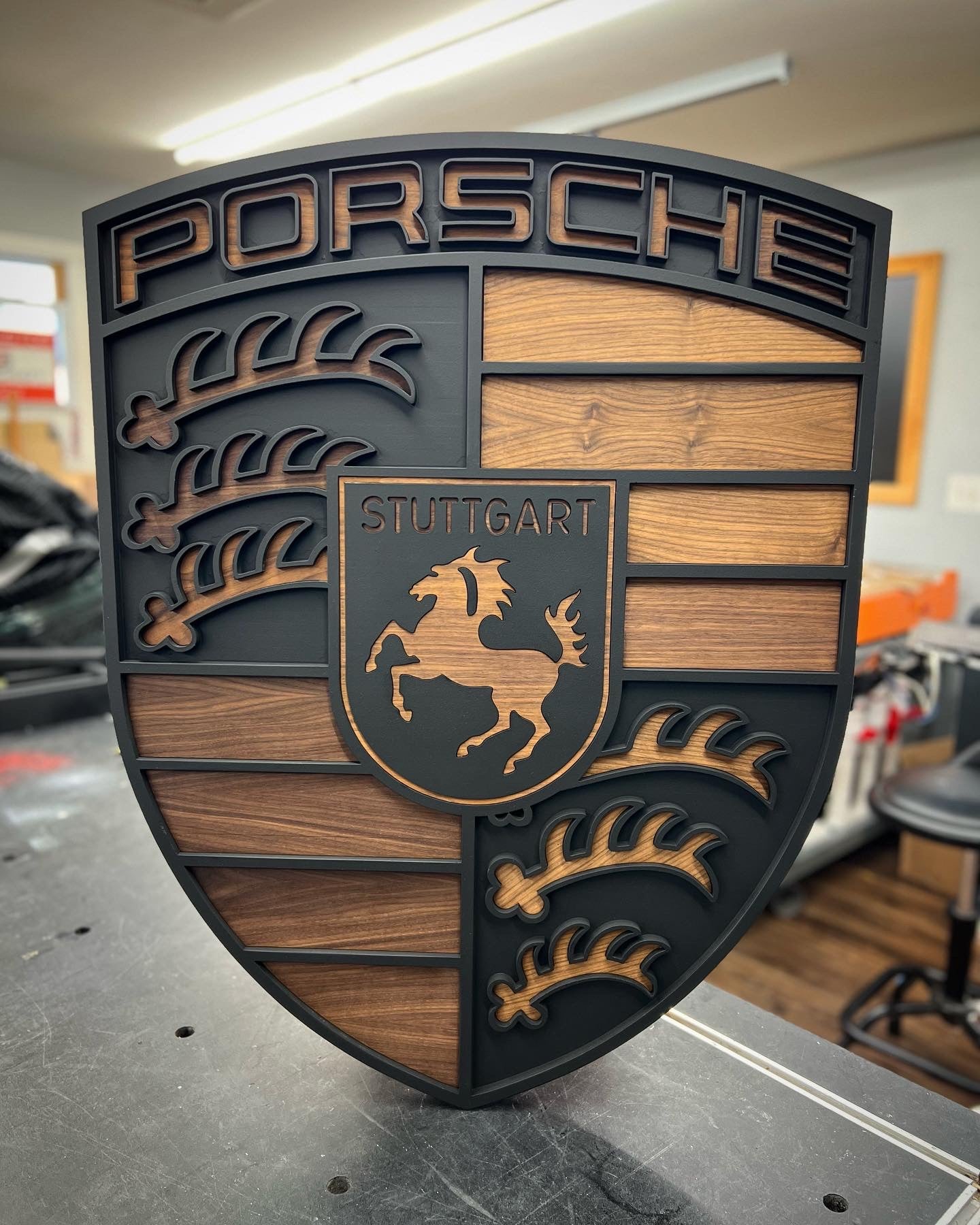 Porsche crest, Porsche Logo, Hood Emblem